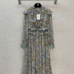 Zimmermann long-sleeved stand-collar dress